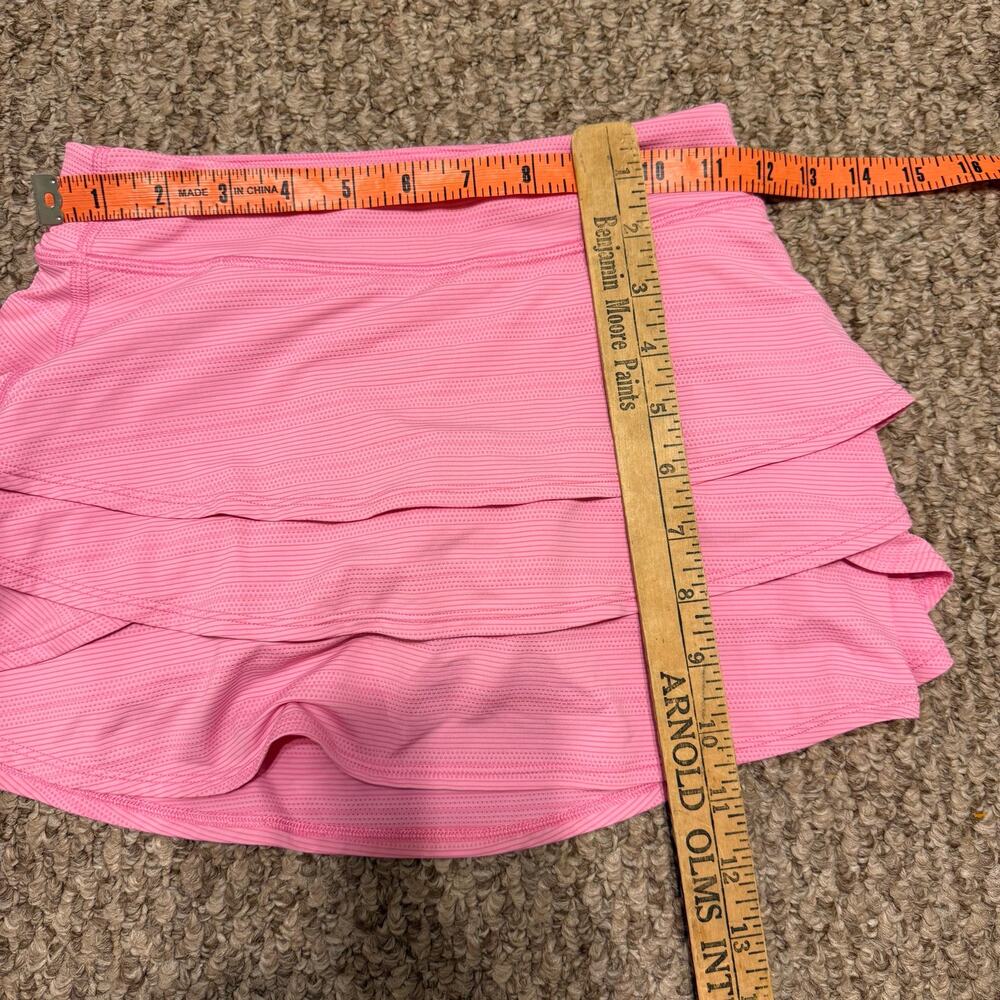 Athleta Girl | Pink Tiered Preppy Summer Activewear Mini Ruffled Skort Sz S - Picture 5 of 9